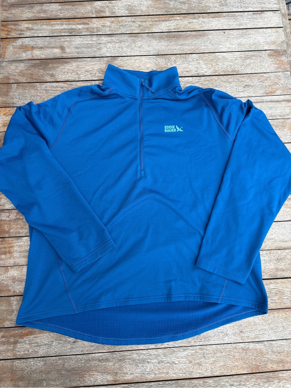 Eddie Bauer Royal Blue Men's Quarter-Zip Pullover